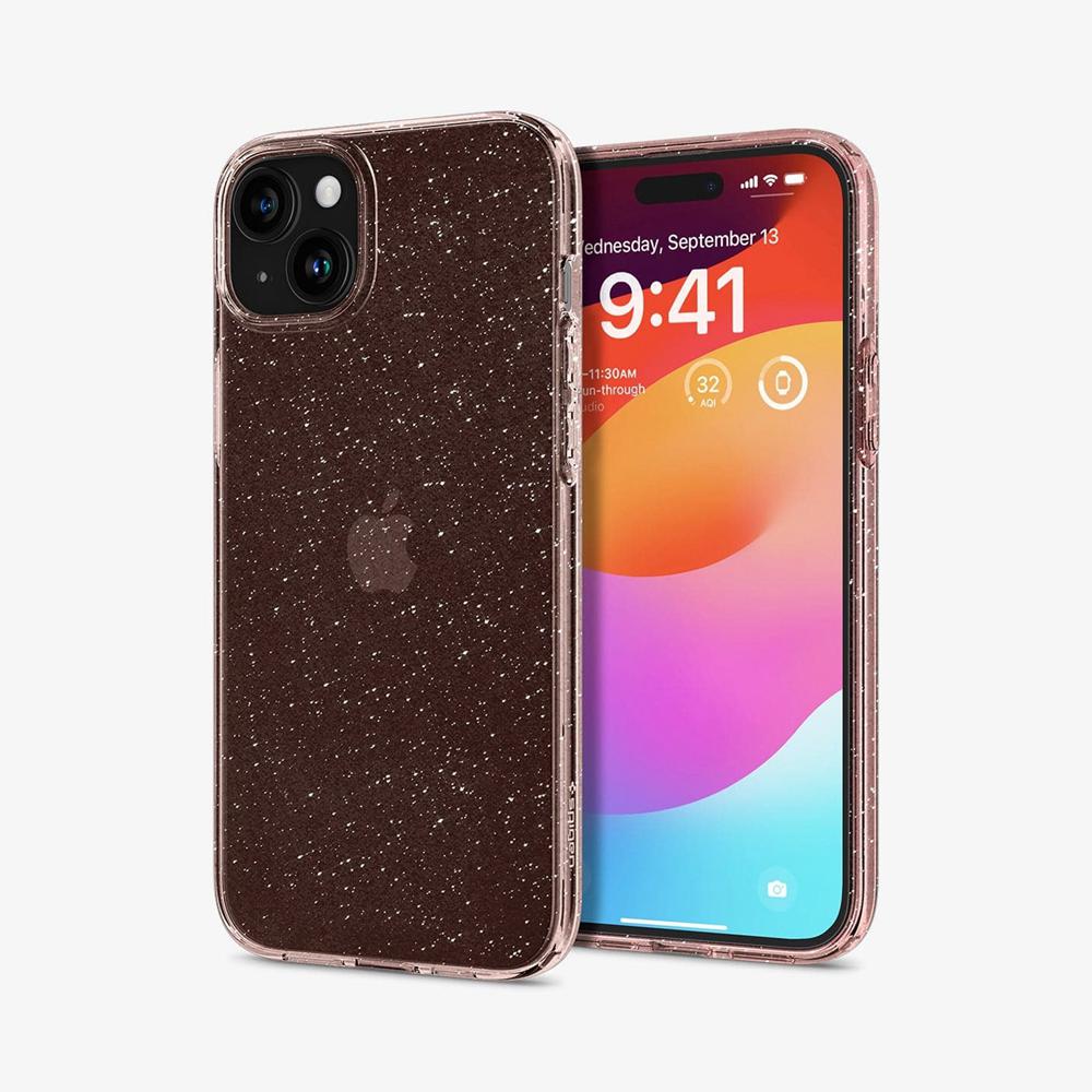 Spigen Liquid Crystal Glitter Iphone 15 Plus Case Rose Quartz | YUZF-82105