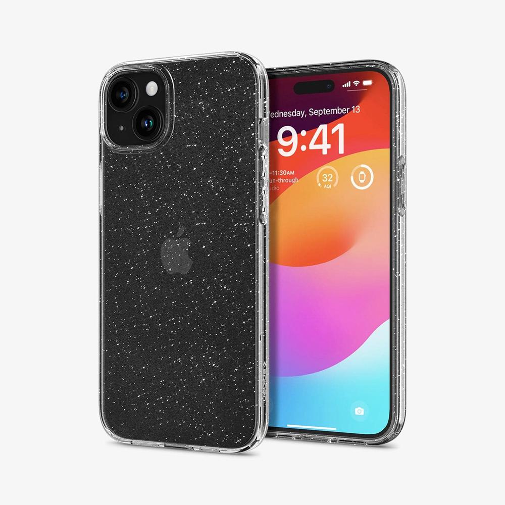 Spigen Liquid Crystal Glitter Iphone 15 Plus Case Crystal Quartz Grey | JYUI-28361