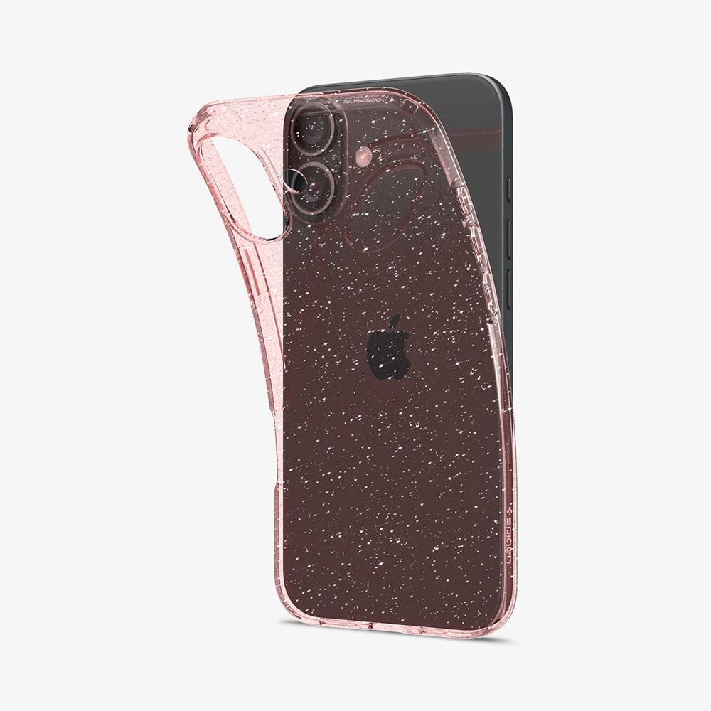 Spigen Liquid Crystal Glitter Iphone 16 Case Rose Quartz | ZDRU-18529