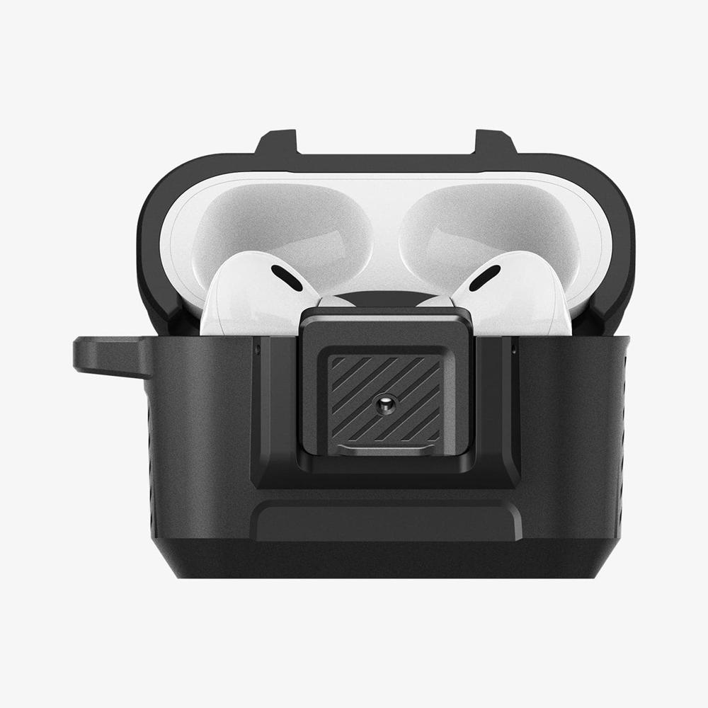 Spigen Lock Fit Airpods Pro 2 Case Matte Black | ADWS-08439