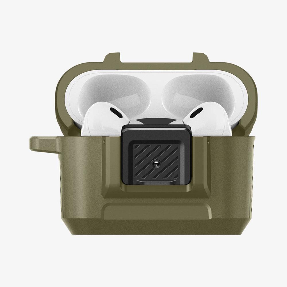 Spigen Lock Fit Airpods Pro 2 Case Vintage Khaki | QJRB-83250