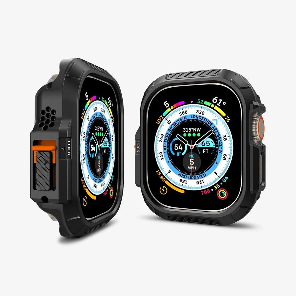 Spigen Lock Fit Apple Watch Ultra (49Mm) Case Black | VOWL-74210