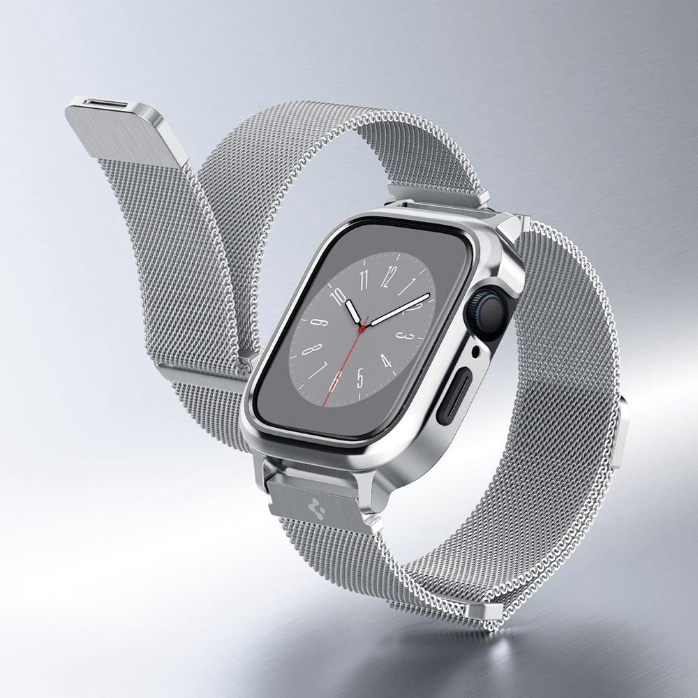 Spigen Metal Fit Pro Apple Watch (45Mm) Case + Band Silver | YBQT-12548