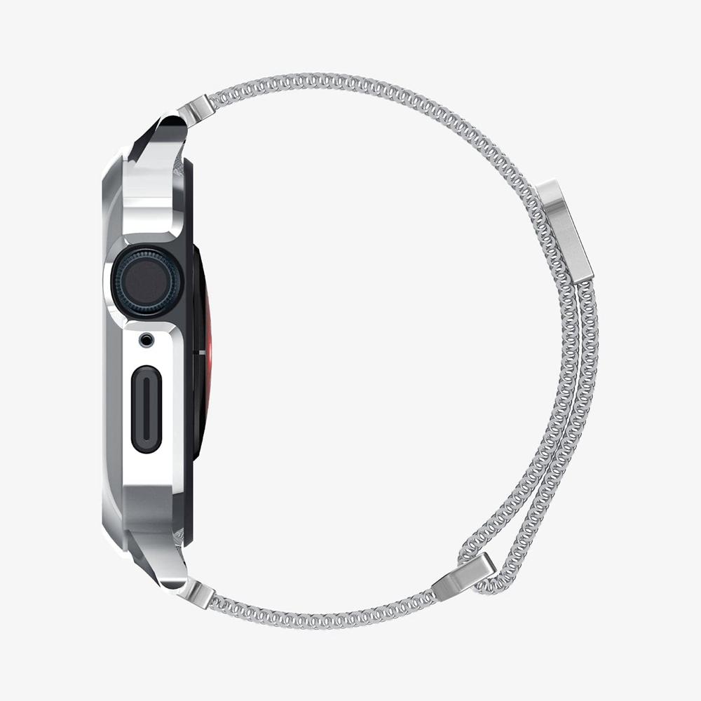 Spigen Metal Fit Pro Apple Watch (45Mm) Case + Band Silver | YBQT-12548