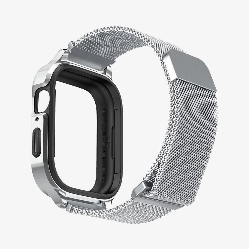 Spigen Metal Fit Pro Apple Watch (45Mm) Case + Band Silver | YBQT-12548