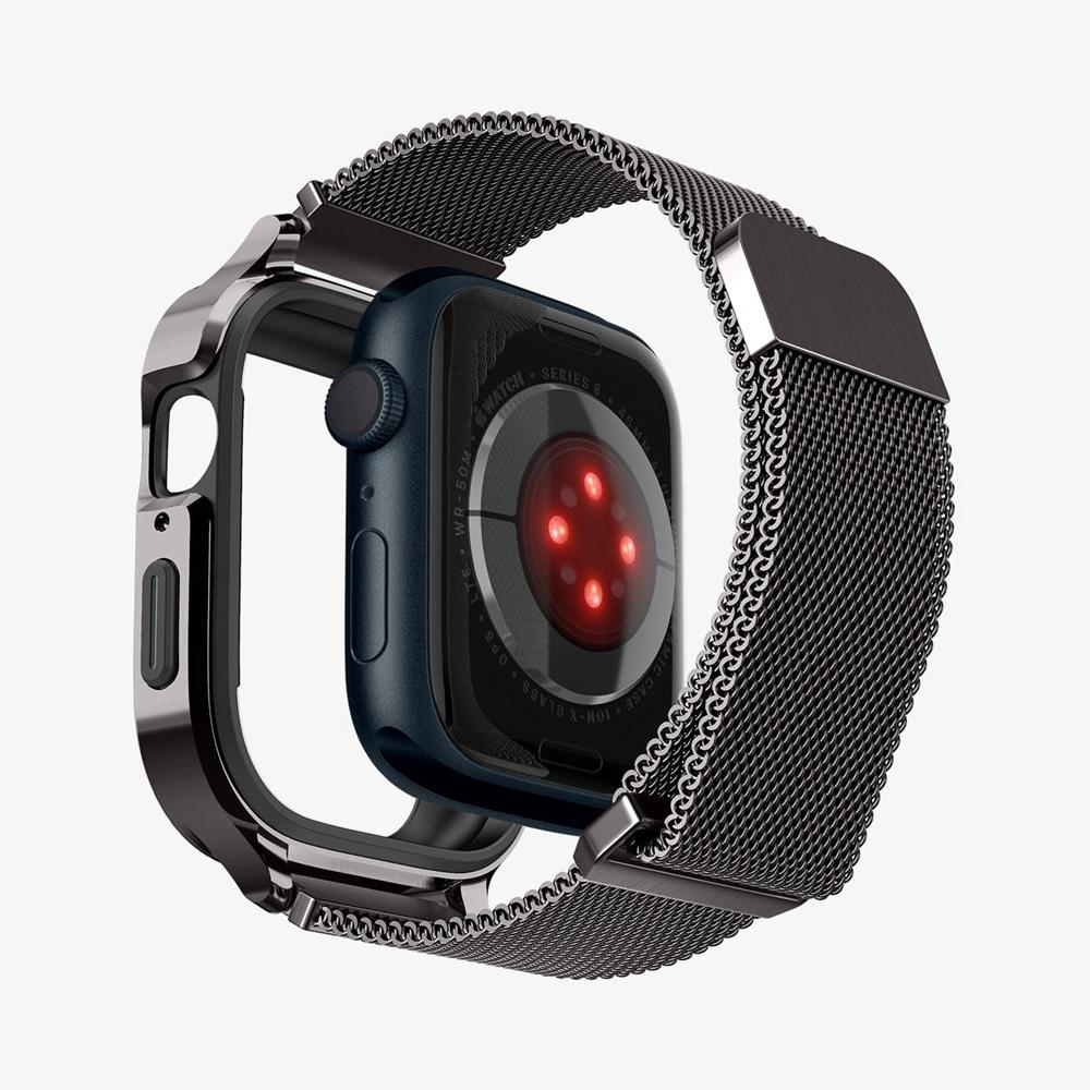 Spigen Metal Fit Pro Apple Watch (45Mm) Case + Band Graphite Grey | EGDR-52167