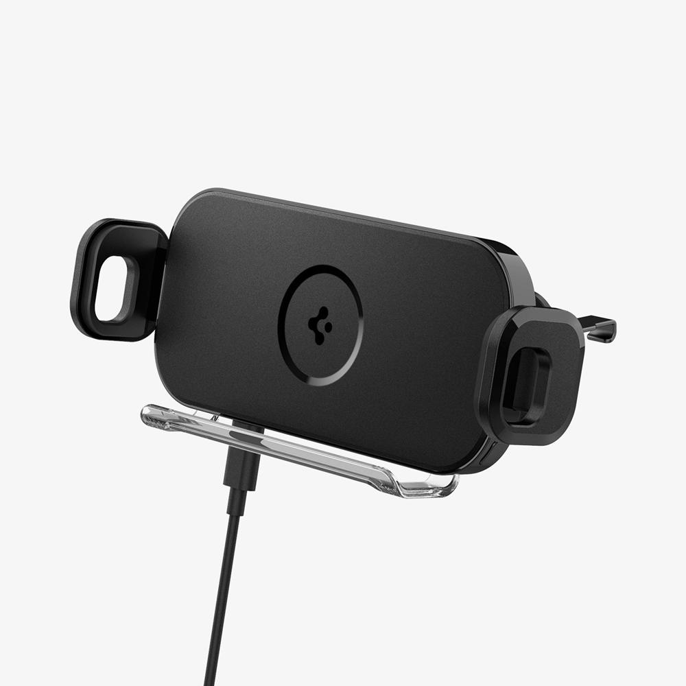 Spigen OneTap Smartlock | Air Vent Mount Galaxy Fold Car Mount + Charger Black | KCQZ-37986