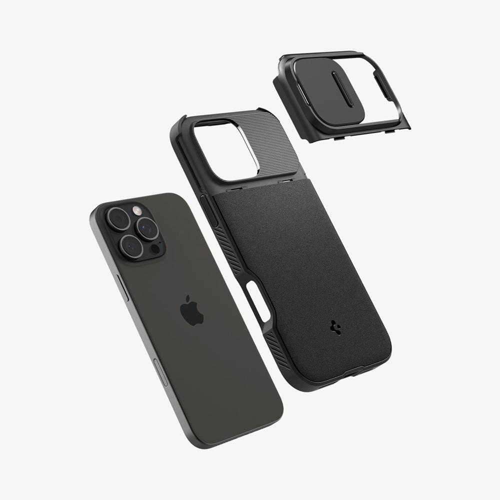 Spigen Optik Armor (MagFit) Iphone 16 Pro Max Case Black | WOQG-19042