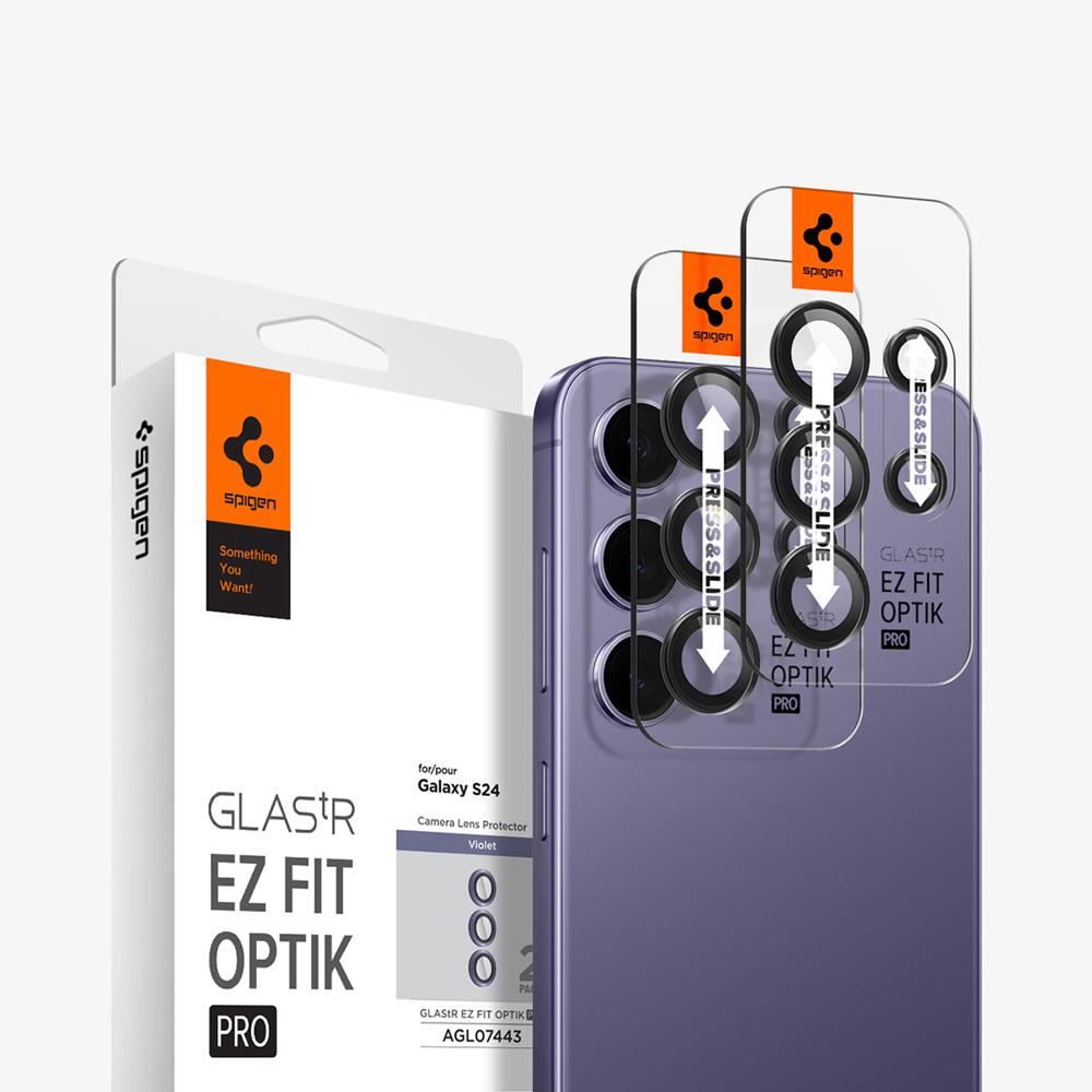 Spigen Optik Pro EZ Fit Galaxy S24 Lens Protector Violet | UXJC-94163