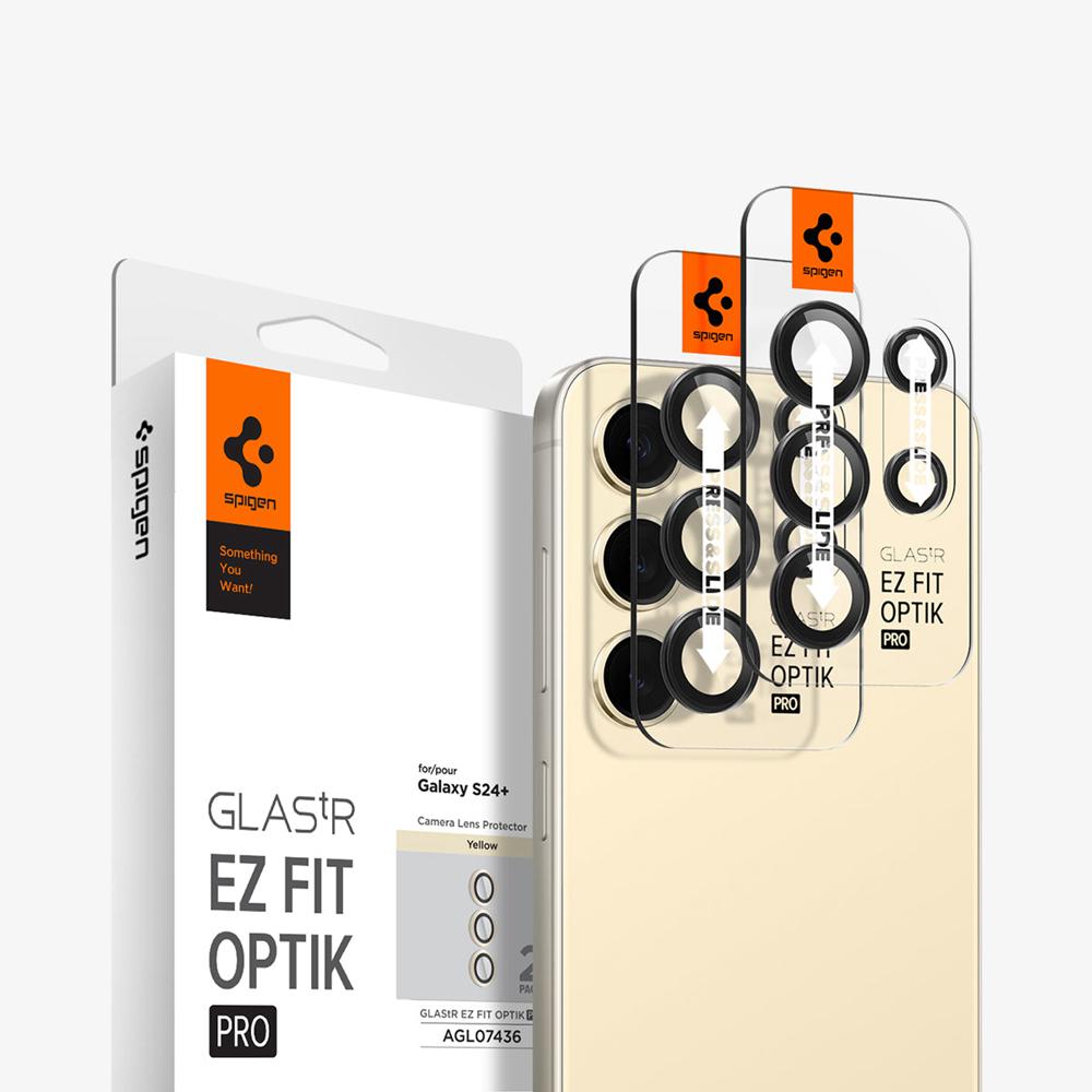 Spigen Optik Pro EZ Fit Galaxy S24 Plus Lens Protector Yellow | ZLXY-90784