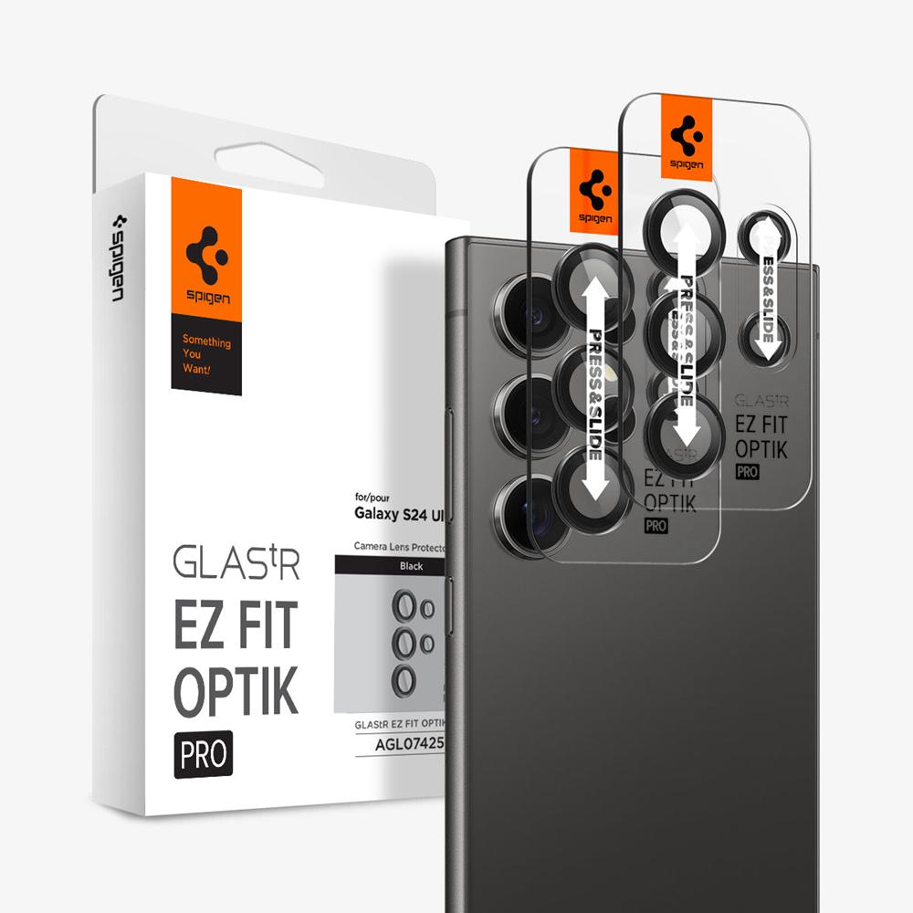 Spigen Optik Pro EZ Fit Galaxy S24 Ultra Lens Protector Black | XZKO-07935