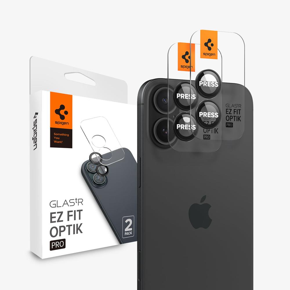 Spigen Optik Pro EZ Fit Iphone 16 Lens Protector Black | NIRG-02197