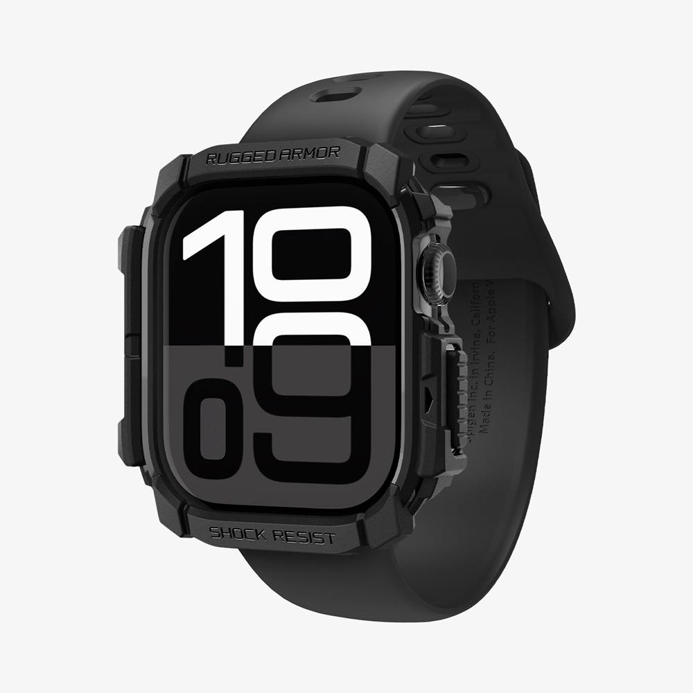 Spigen Rugged Armor Apple Watch 10 (46Mm) Case Matte Black | EZMV-38720