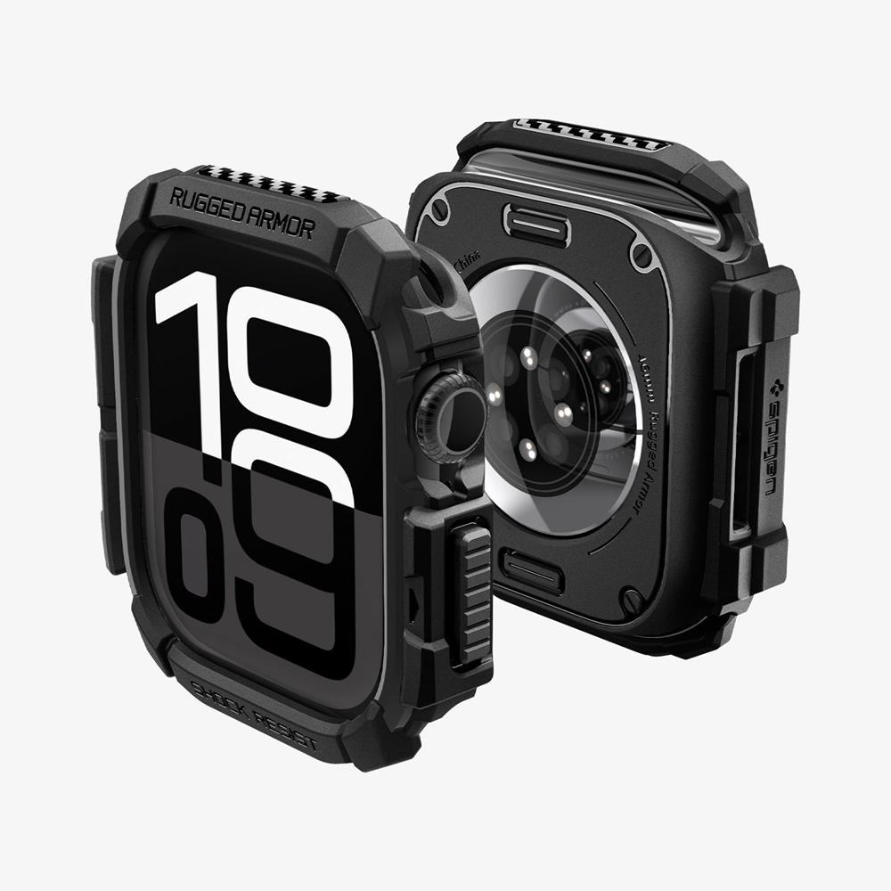 Spigen Rugged Armor Apple Watch 10 (46Mm) Case Matte Black | EZMV-38720