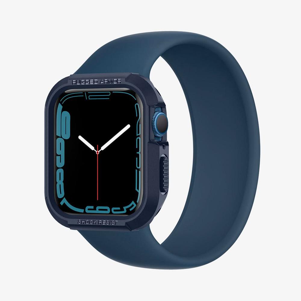 Spigen Rugged Armor Apple Watch (45Mm) Case Navy Blue | WGTV-14092