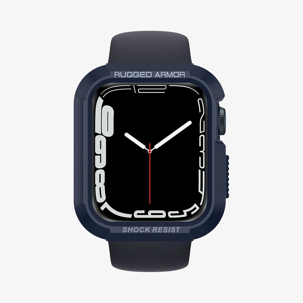 Spigen Rugged Armor Apple Watch (45Mm) Case Navy Blue | WGTV-14092