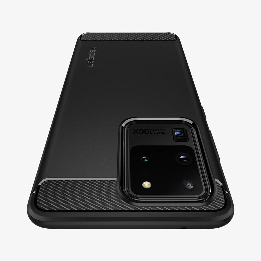 Spigen Rugged Armor Galaxy S20 Ultra Case Matte Black | NMSH-89430