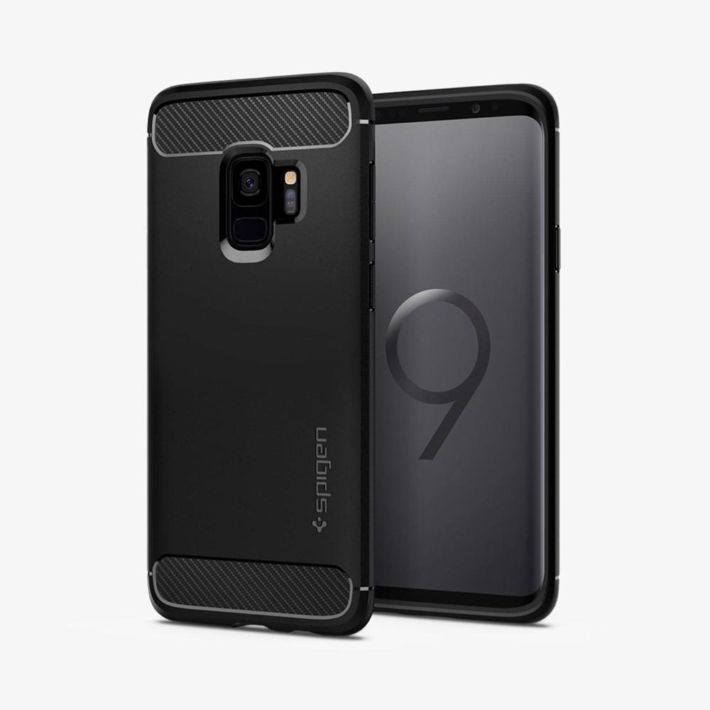 Spigen Rugged Armor Galaxy S9 Case Matte Black | IZXS-10257