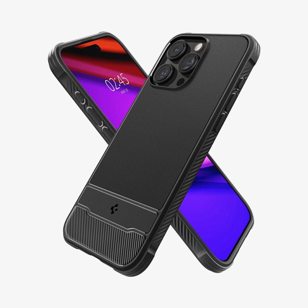 Spigen Rugged Armor (MagFit) Iphone 15 Pro Max Case Matte Black | RDFZ-90567