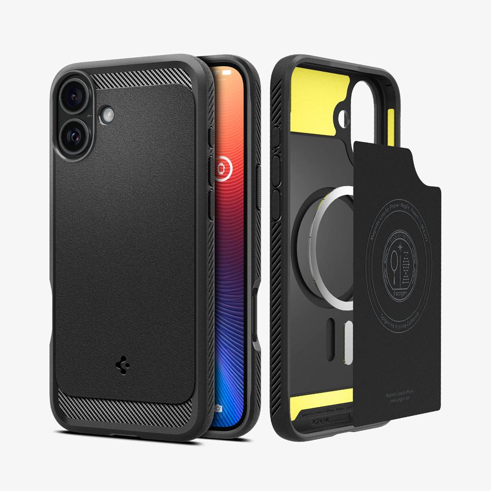 Spigen Rugged Armor (MagFit) Iphone 16 Case Matte Black | BJDW-05879