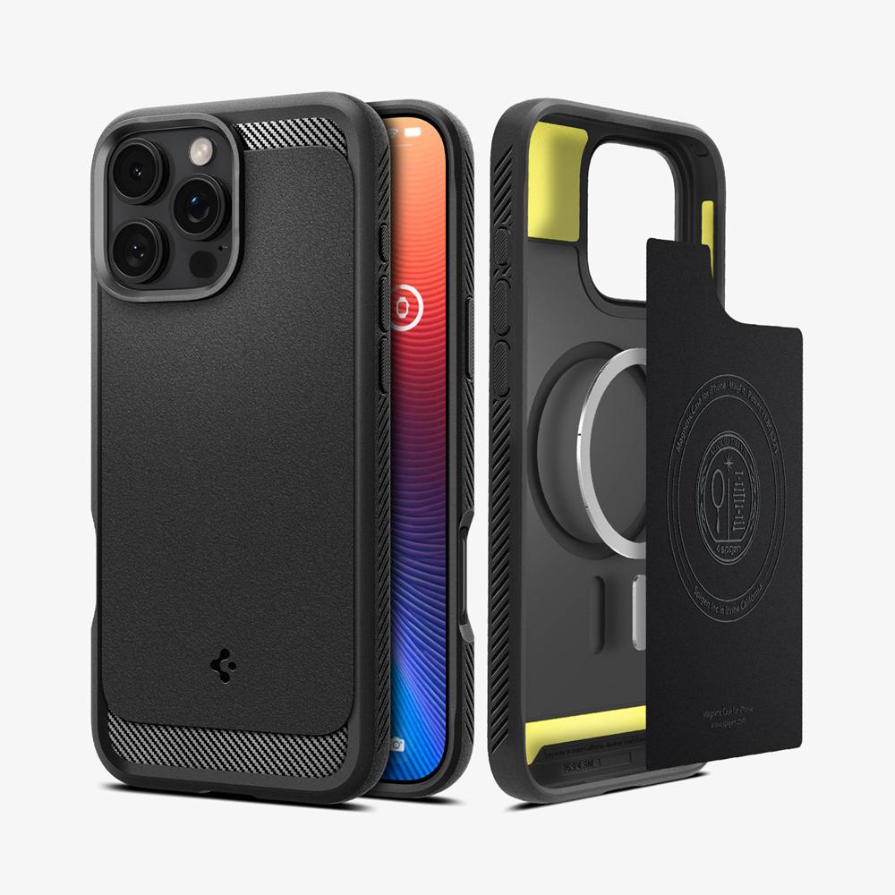 Spigen Rugged Armor (MagFit) Iphone 16 Pro Max Case Matte Black | JRWP-84371