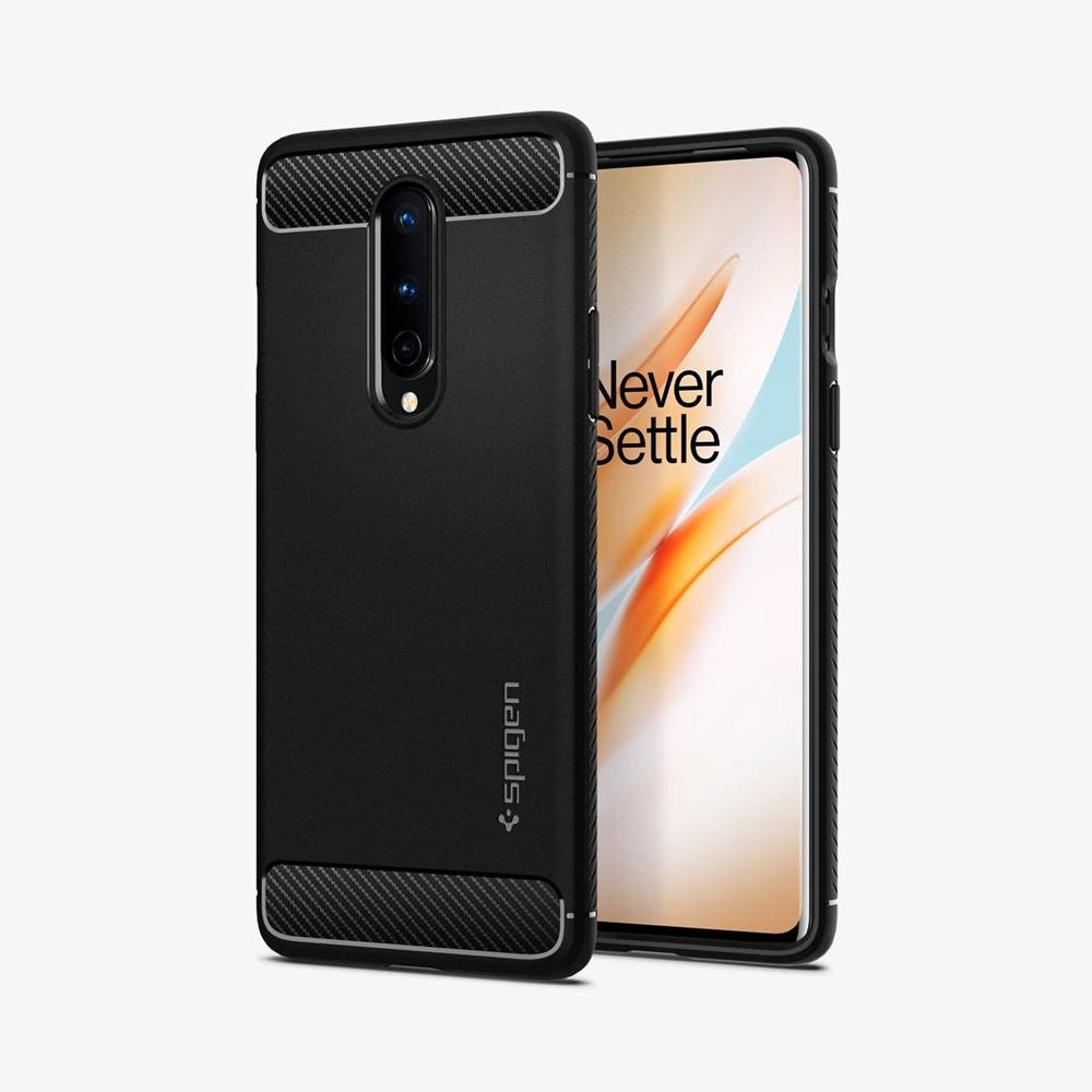 Spigen Rugged Armor Oneplus 8 Case Matte Black | VCQR-85973