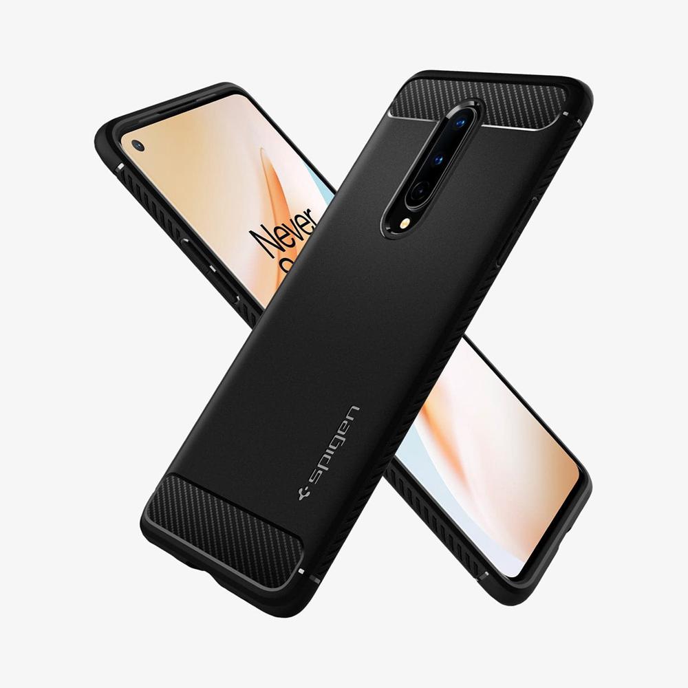 Spigen Rugged Armor Oneplus 8 Case Matte Black | VCQR-85973