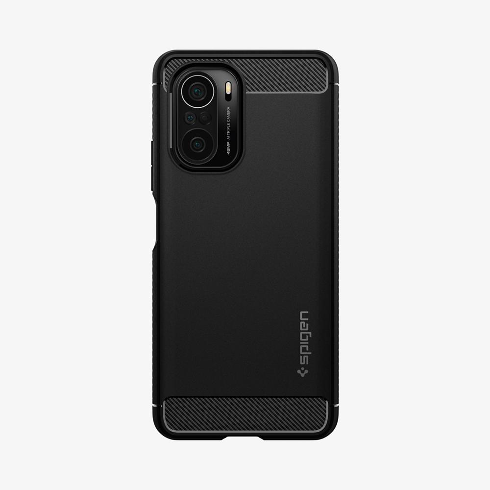 Spigen Rugged Armor Poco F3 Case Matte Black | XGBT-23019