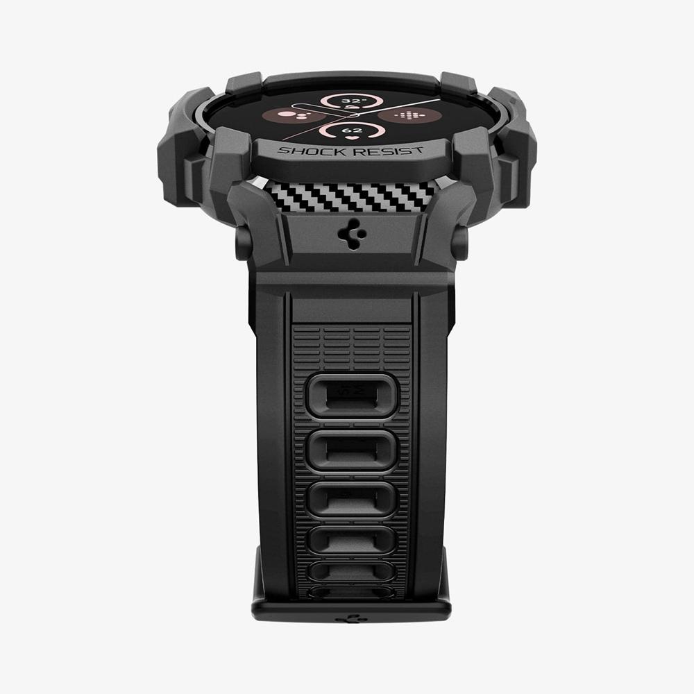 Spigen Rugged Armor Pro Pixel Watch Case + Band Black | BVWT-76150