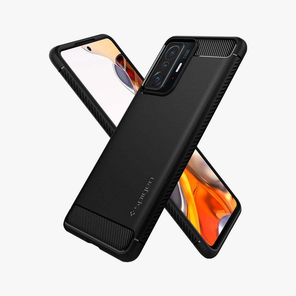 Spigen Rugged Armor Xiaomi 11T Pro Case Matte Black | QIUE-80146