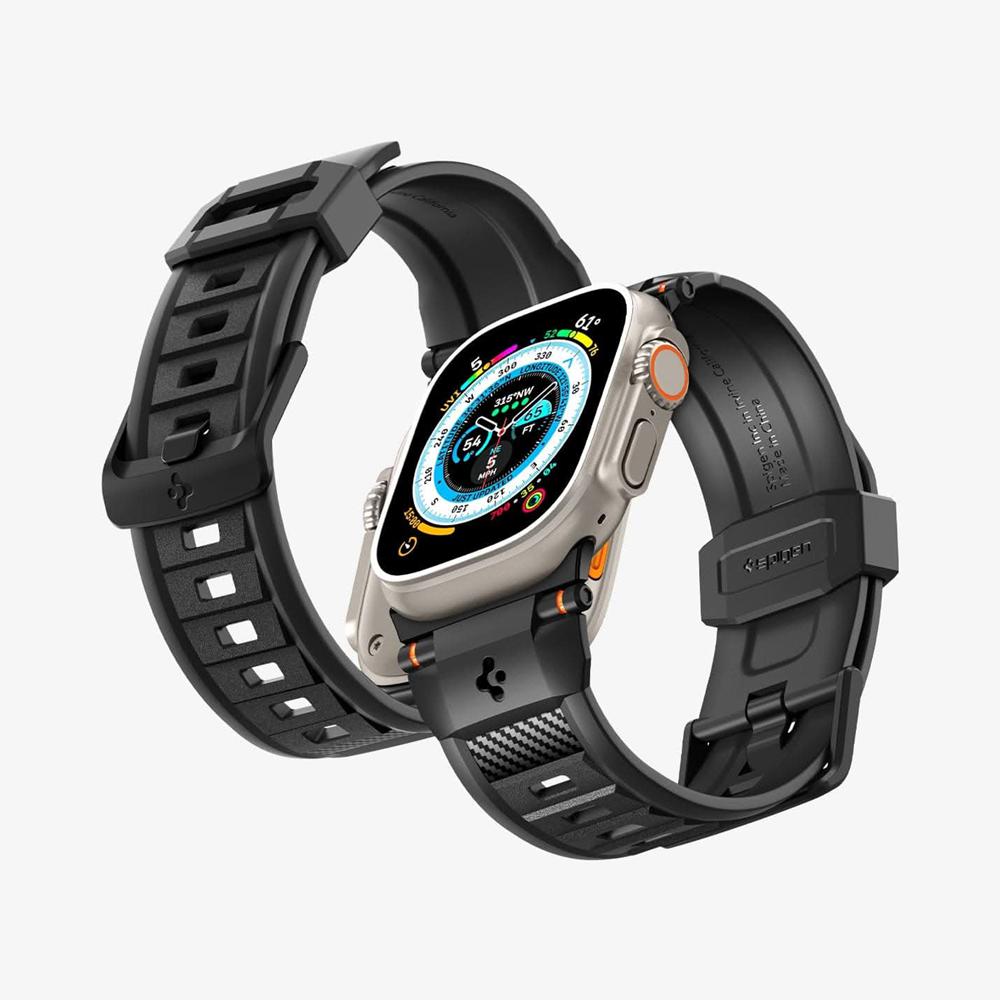 Spigen Rugged Ultra Band Apple Watch 10 (46Mm) Band Matte Black | TRYQ-70582