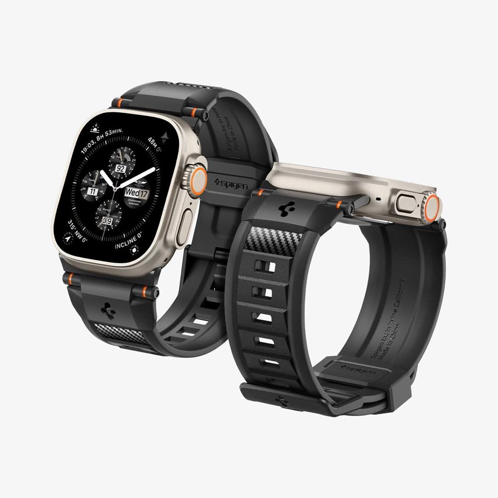 Spigen Rugged Ultra Band Apple Watch 10 (46Mm) Band Matte Black | TRYQ-70582