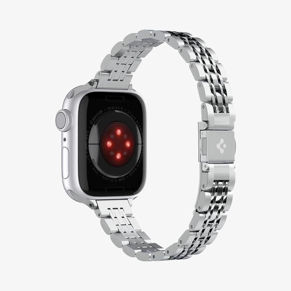 Spigen Shine Fit Apple Watch (41Mm) Band Silver | AIHS-30176