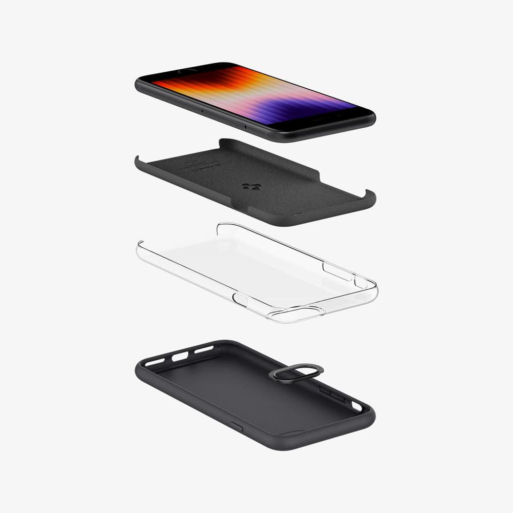 Spigen Silicone Fit Iphone 8 Case Black | CXQZ-64385