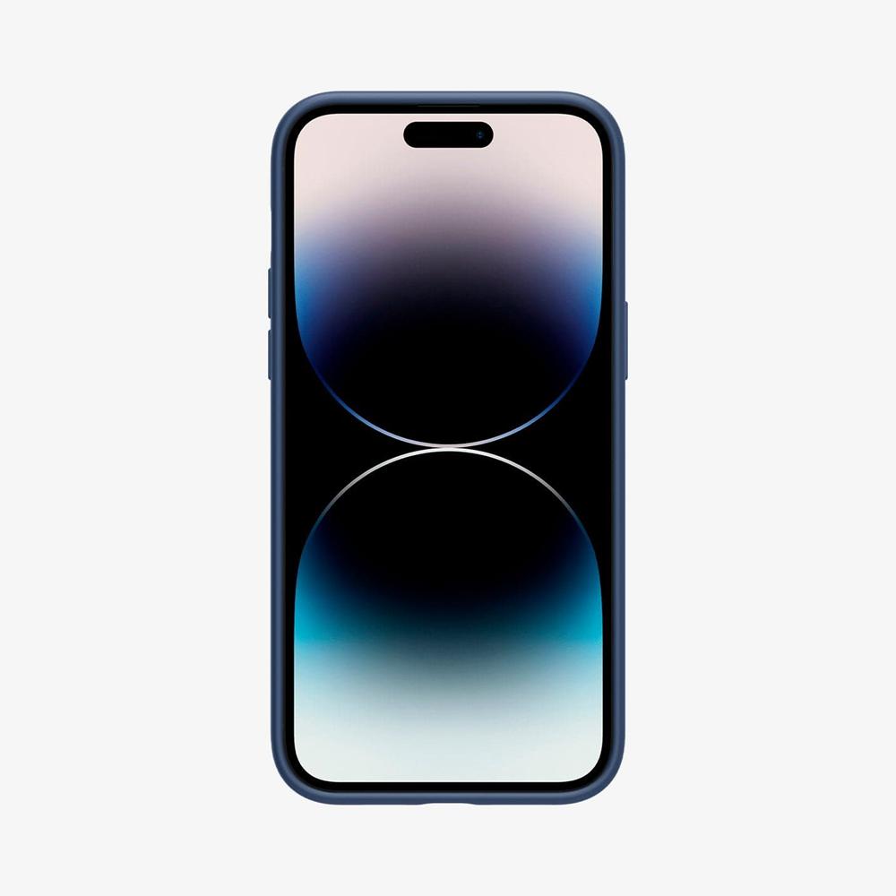 Spigen Silicone Fit (MagFit) Iphone 14 Pro Max Case Navy Blue | CWDK-14093