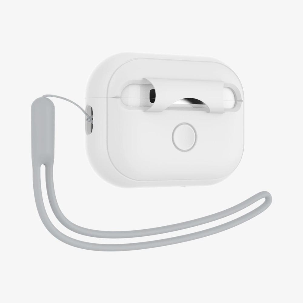 Spigen Silicone Fit + Strap Airpods Pro 2 Case White + White Strap | SAEK-28167