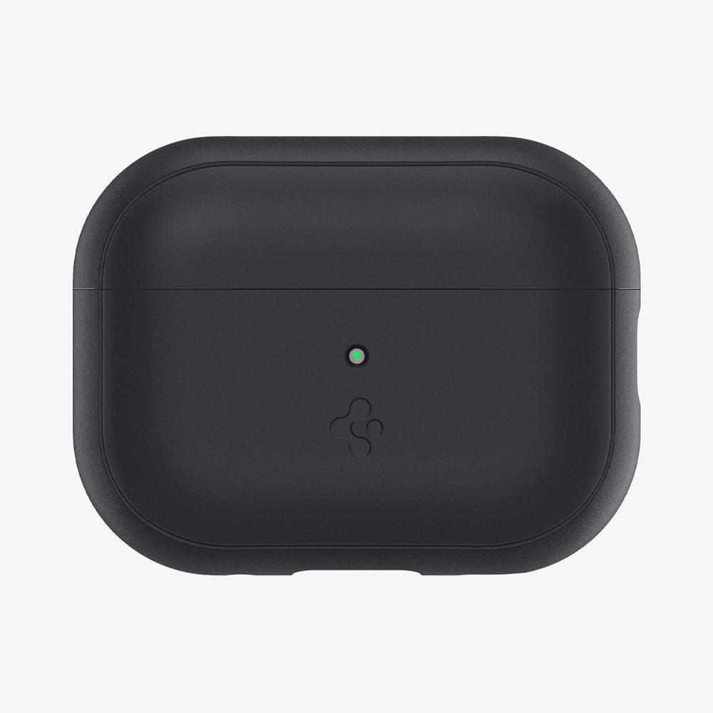 Spigen Silicone Fit + Strap Airpods Pro 2 Case Black + Green Strap | MKXO-75083