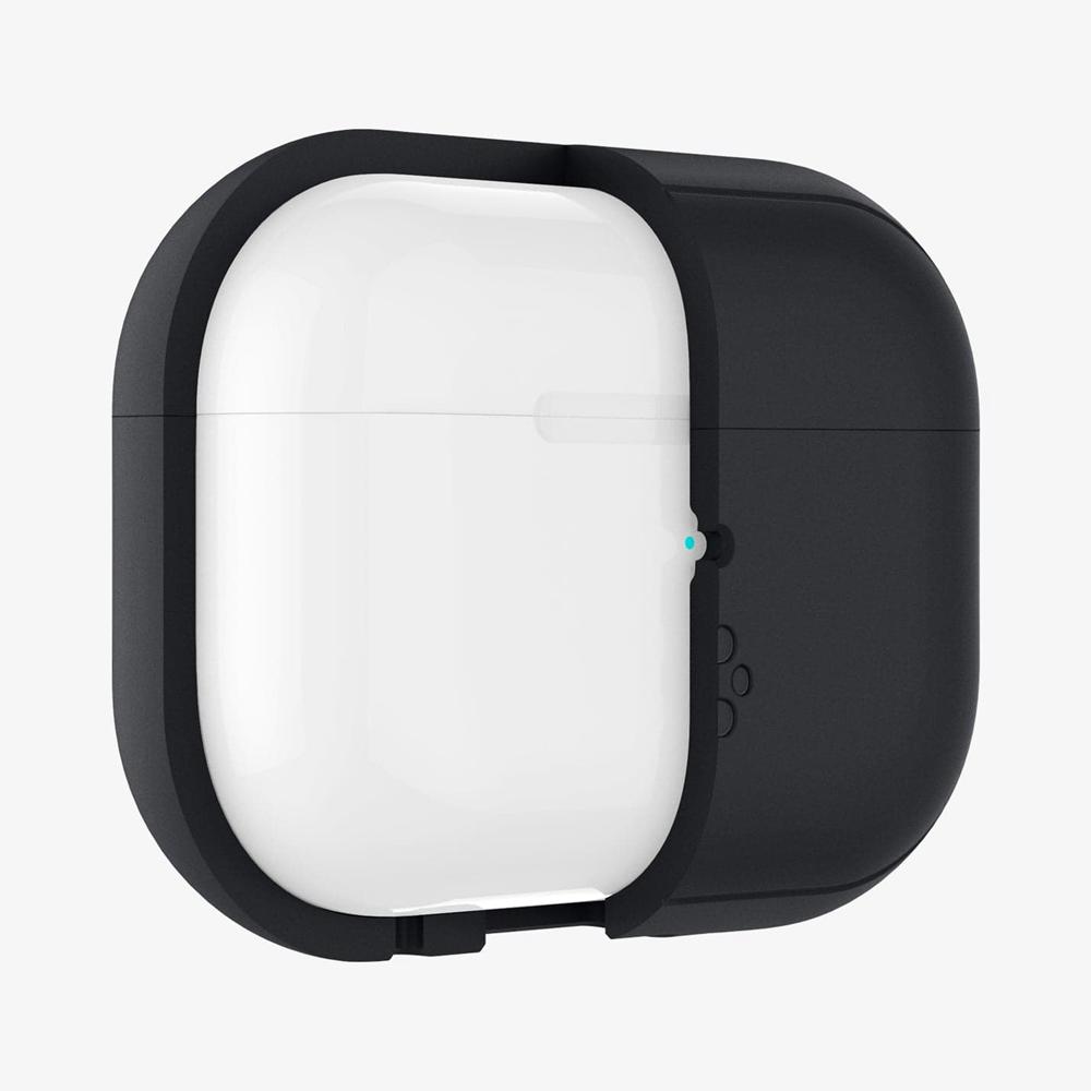 Spigen Silicone Fit + Strap Airpods Pro 2 Case Black + Green Strap | MKXO-75083