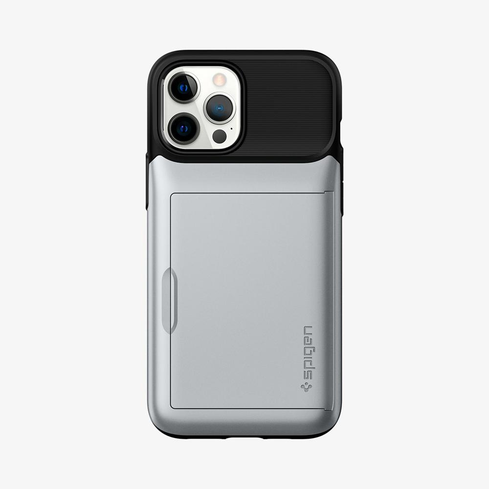 Spigen Slim Armor Wallet Iphone 12 Pro Max Case Satin Silver | WEAH-21456