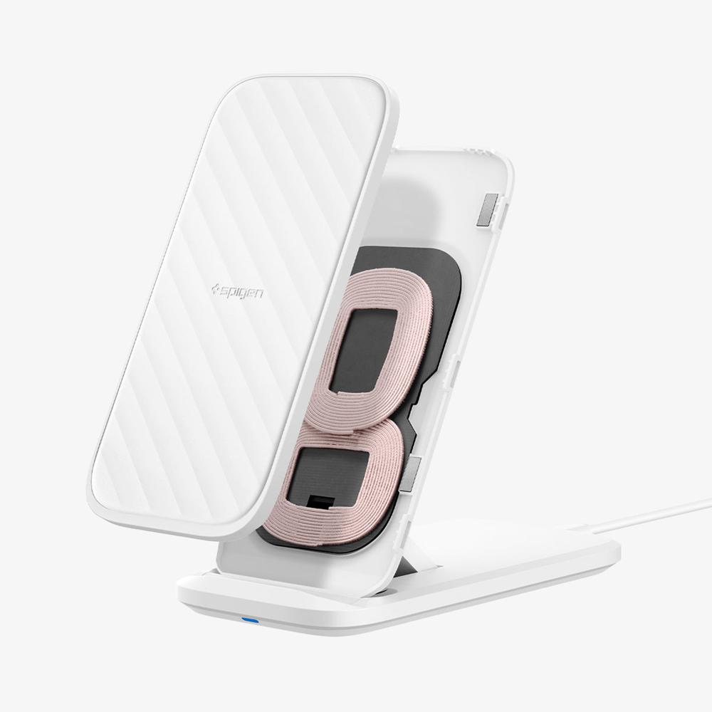 Spigen SteadiBoost™ Flex | 15W Universal Wireless Charger White | VCNX-80927