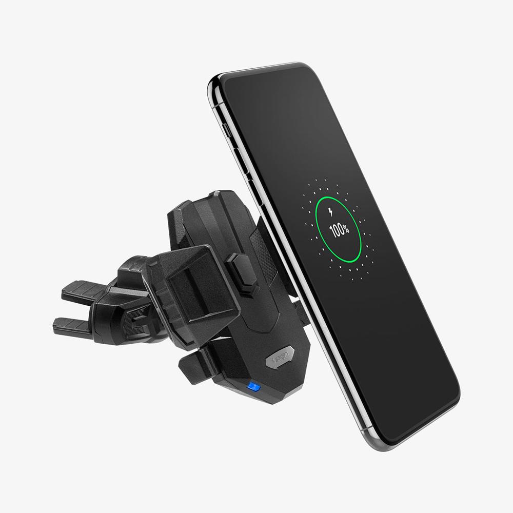 Spigen SteadiBoost™ | CD Slot Mount Universal Car Mount + Charger Black | KAIQ-49085