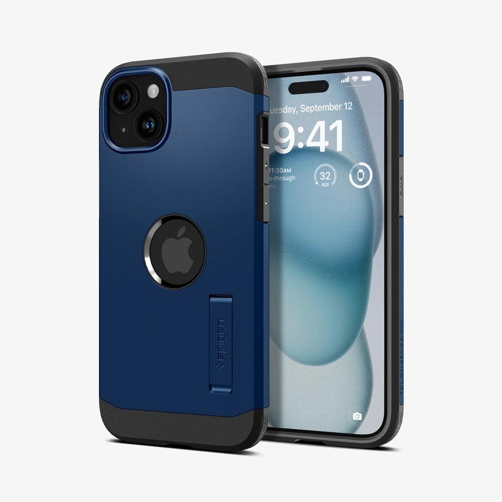 Spigen Tough Armor (MagFit) Iphone 15 Case Navy Blue | UTAH-06254