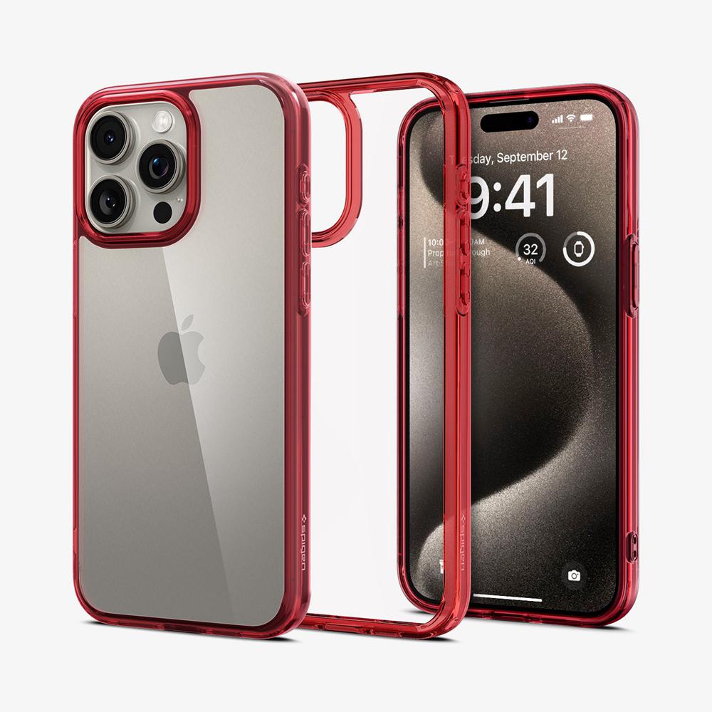 Spigen Ultra Hybrid Iphone 15 Pro Case Deep Red | VFPN-93712