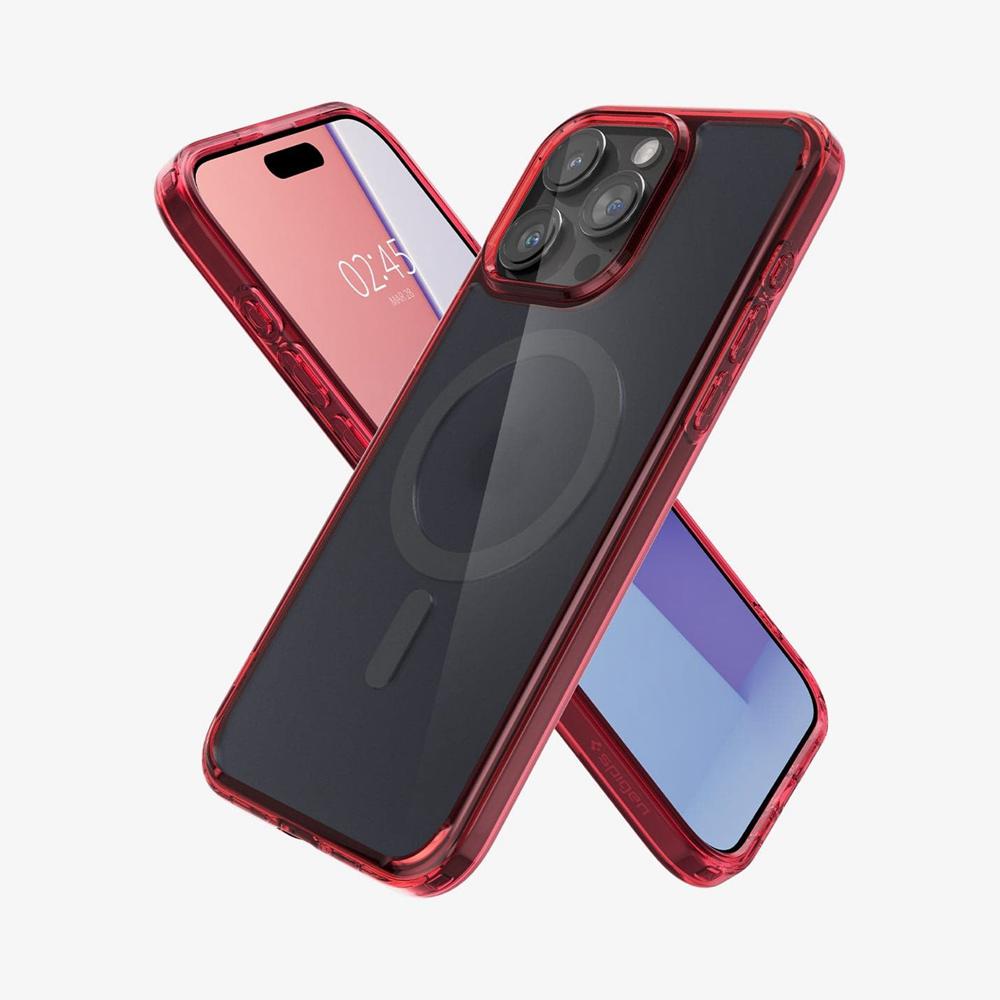 Spigen Ultra Hybrid (MagFit) Iphone 15 Pro Max Case Frost Deep Red | RMZH-25096