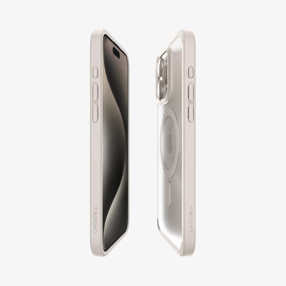 Spigen Ultra Hybrid (MagFit) Iphone 15 Pro Max Case Frost Natural Titanium White | PBWG-24195