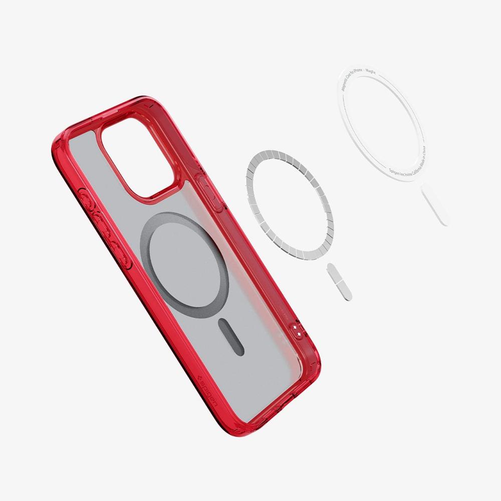 Spigen Ultra Hybrid (MagFit) Iphone 15 Pro Case Frost Deep Red | HZBK-98701