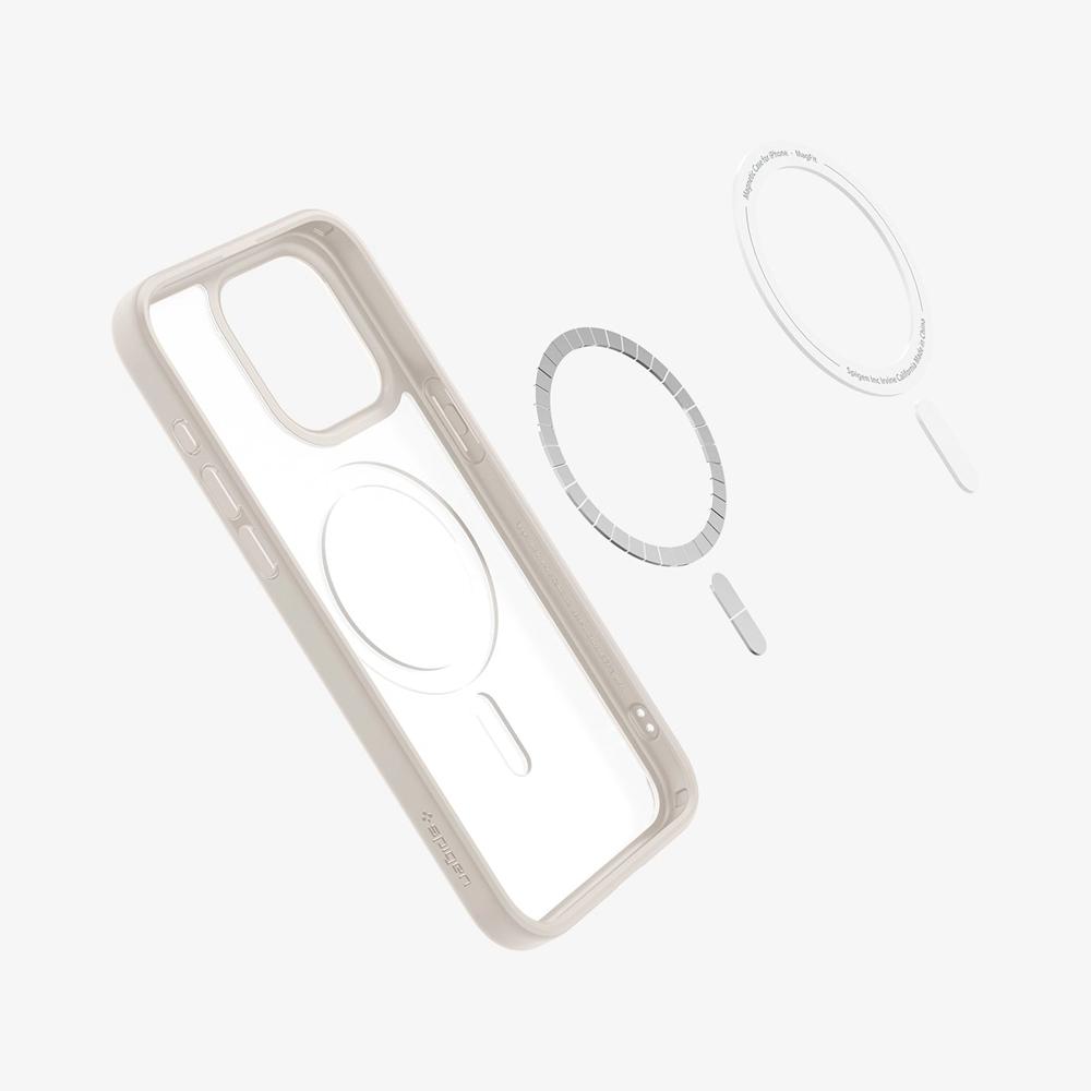 Spigen Ultra Hybrid (MagFit) Iphone 15 Pro Case Frost Natural Titanium White | TSBP-61492