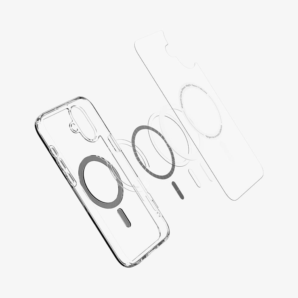 Spigen Ultra Hybrid (MagFit) Iphone 16 Case Carbon Fiber White | LNSB-82407