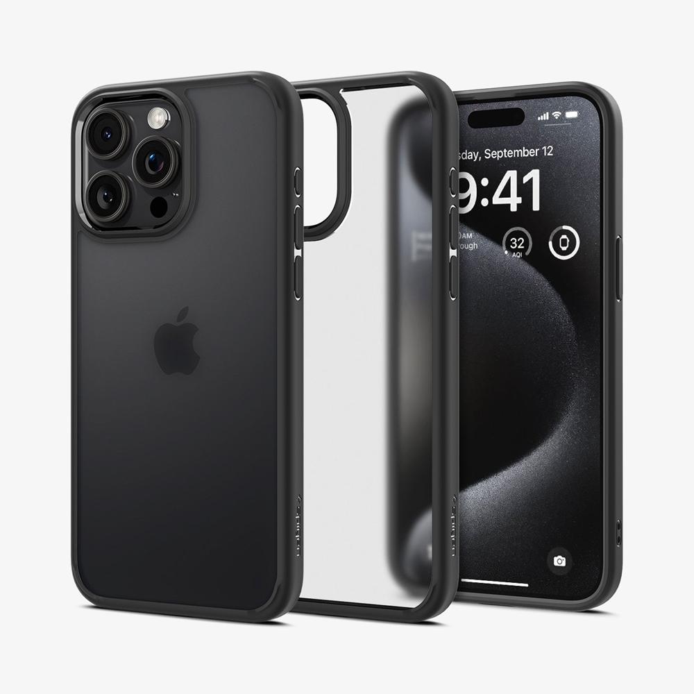 Spigen Ultra Hybrid Matte Iphone 15 Pro Max Case Frost Black | PCKB-14372