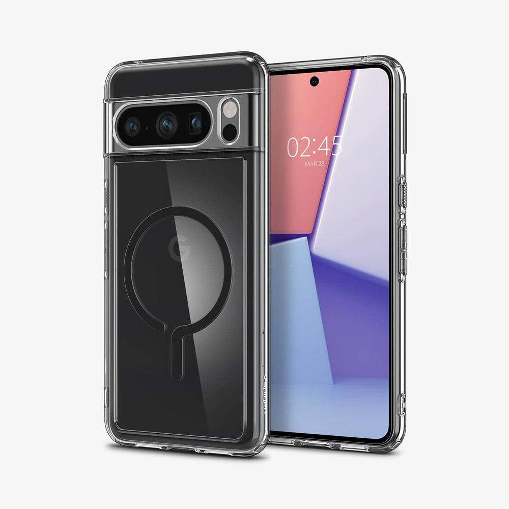 Spigen Ultra Hybrid Metal Ring (MagFit) Pixel 8 Pro Case Black | YDWU-06741